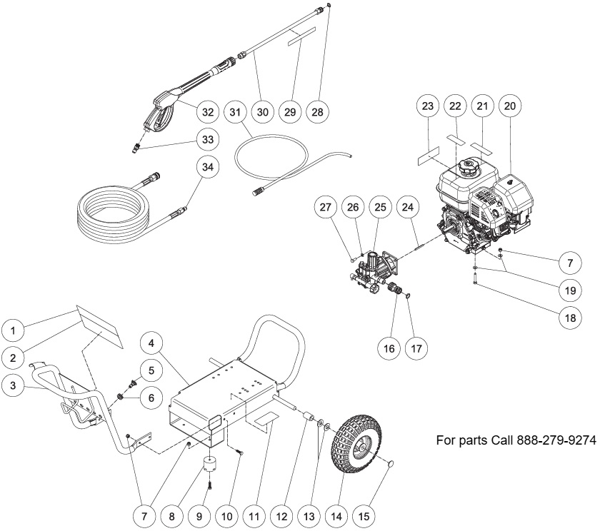 MITM WP-2700 pressure washer parts and manual